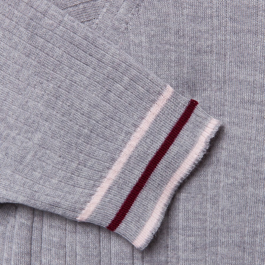Ribbed wool top - Ecume