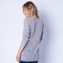 Long hemstitched jumper made of mohair - Emeline