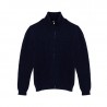 Gilet col montant zippé en alpaga Fribourg 6340 marine - 05 bleu marine