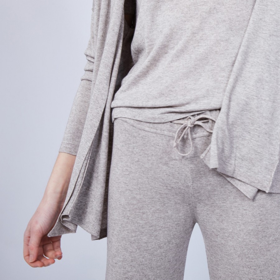 Bamboo cashmere cardigan with shawl collar - Hani