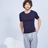 Cotton and cashmere T-shirt with Tunisian collar - Harumi