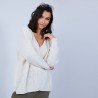 Pull ample col V en laine et soie - Baba