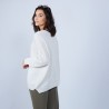 Pull ample col V en laine et soie - Baba