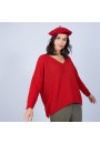Pull ample col V en laine et soie - Baba