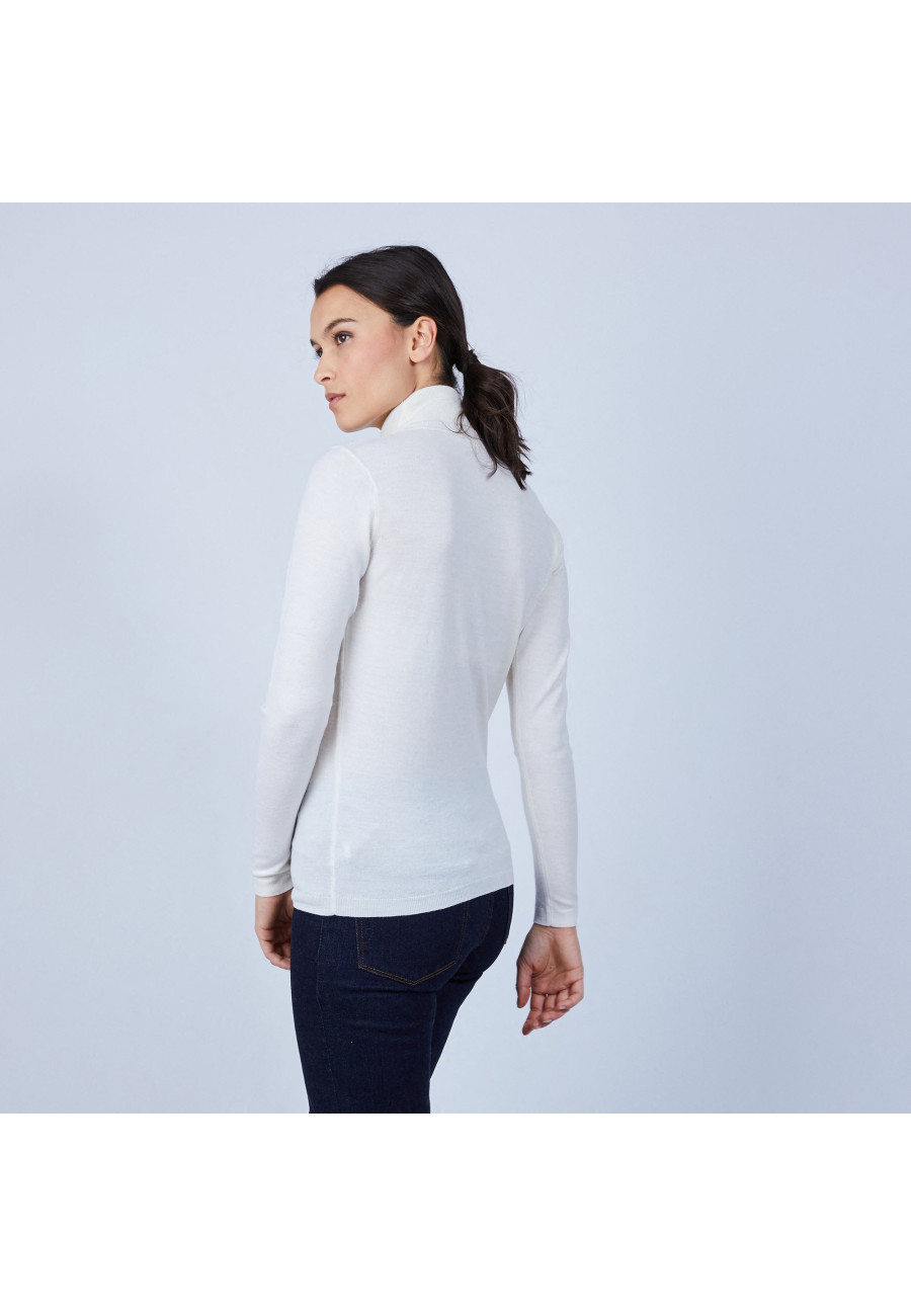 Roll-neck jumper in merino wool - Beha
