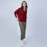 Pull ample col V en laine mérinos - Boxe