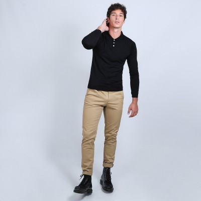 Jumper in wool and silk with polo shirt collar - Bartev