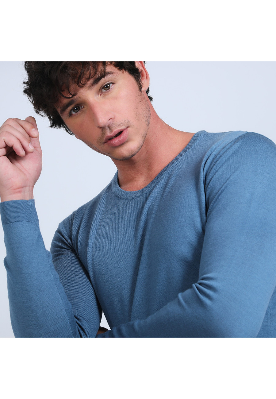 V-neck jumper in merino wool - Eddie