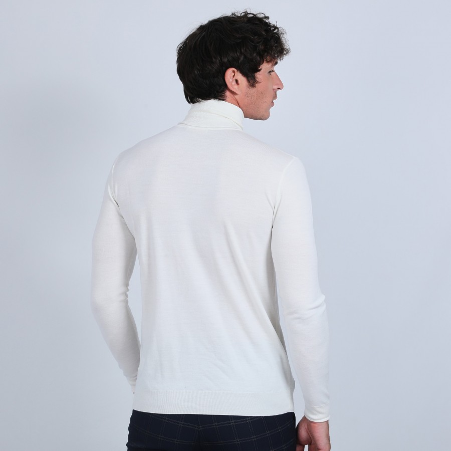 Roll-neck jumper in merino wool - Enzo