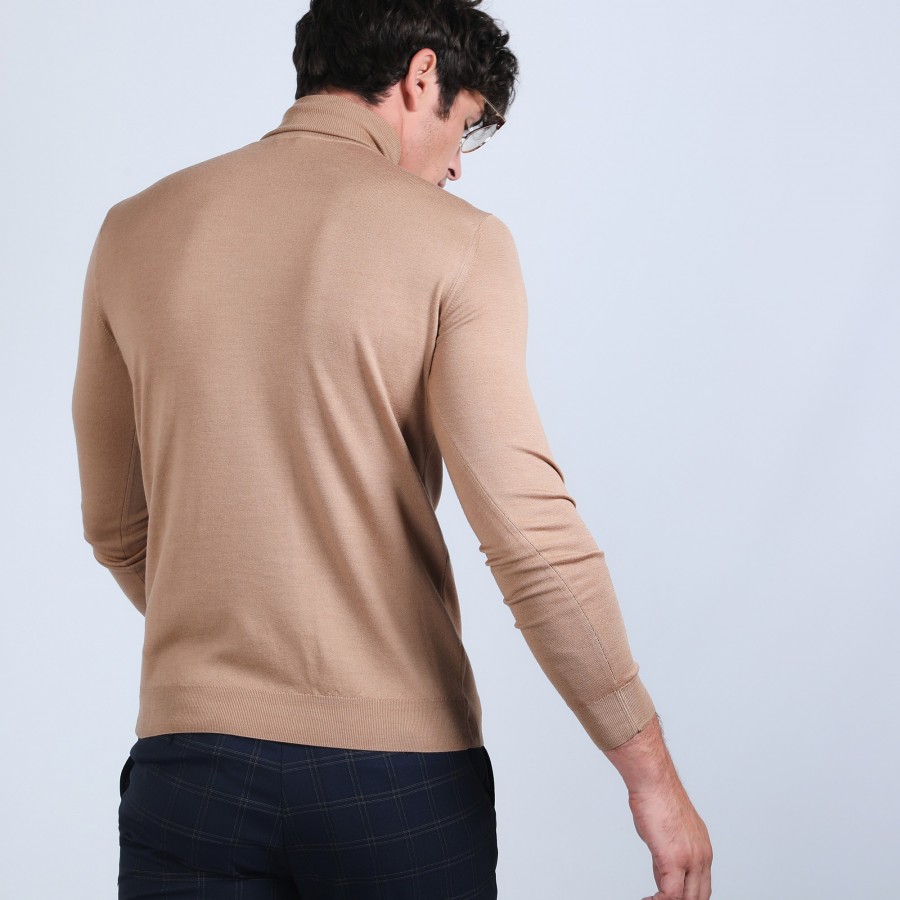 Roll-neck jumper in merino wool - Enzo