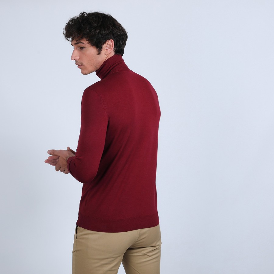 Roll-neck jumper in merino wool - Enzo
