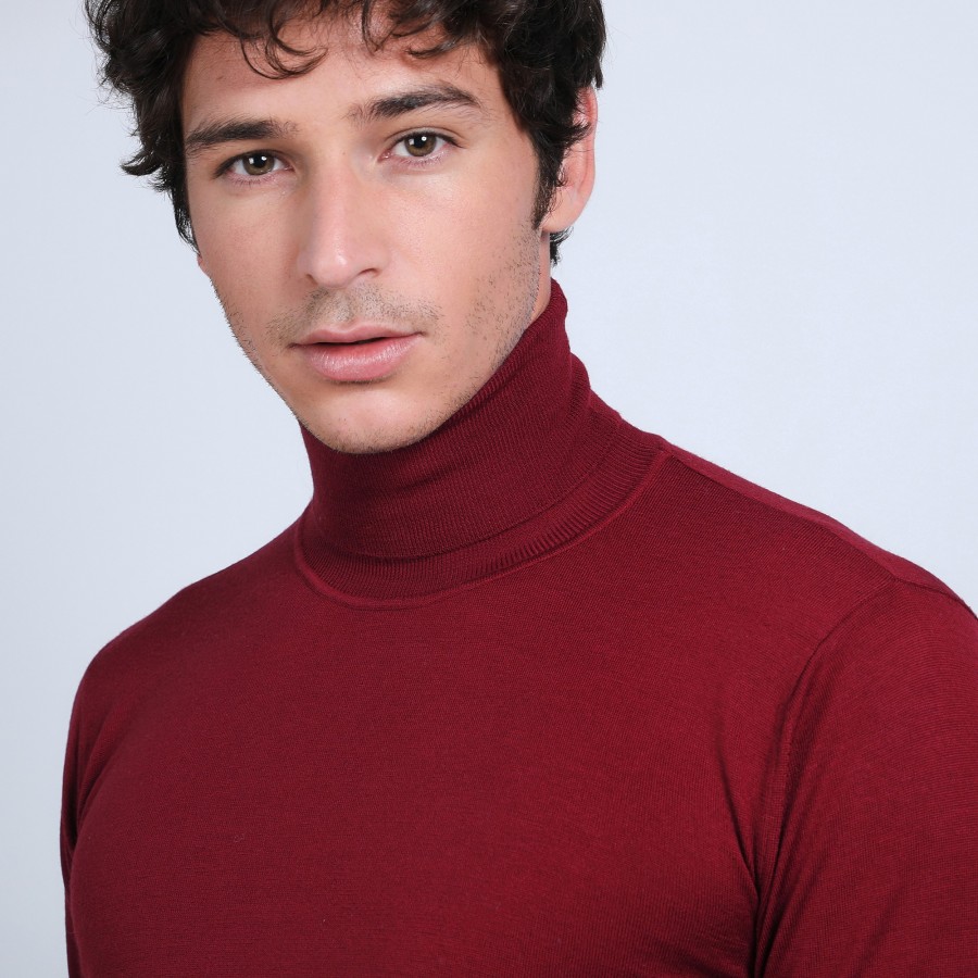Roll-neck jumper in merino wool - Enzo