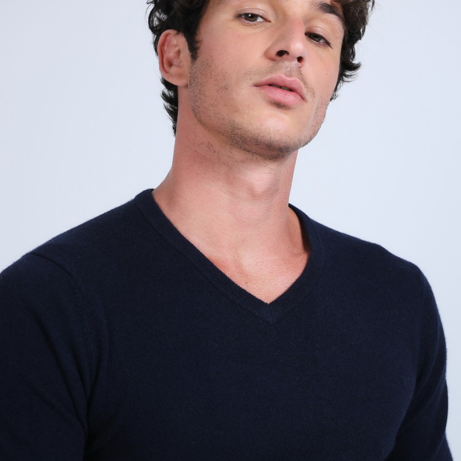 V-neck jumper in cashmere - Evann
