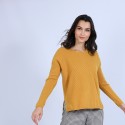 Pull col rond boutons arrière - Becky