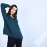 Pull col V avant et arrière en mohair - Simon