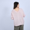 Pull col V avant et arrière en mohair - Simon