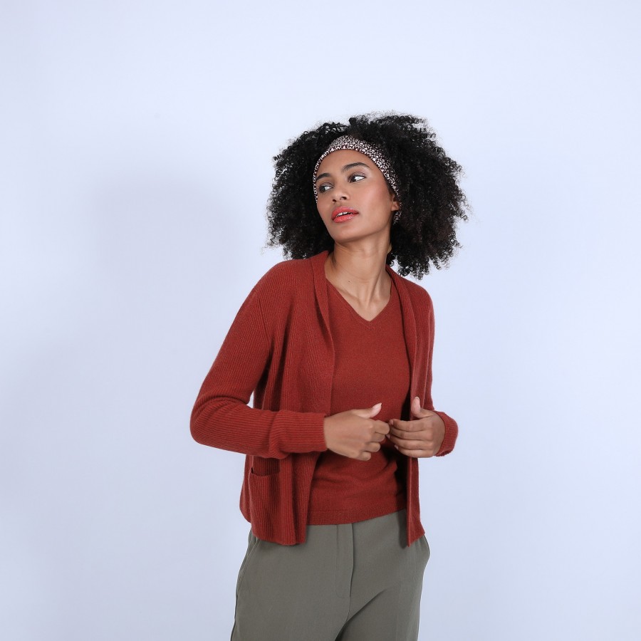 Cashmere cardigan with pockets – Basma