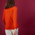 BENJI. PULL COL ROND LAINE ET COTON