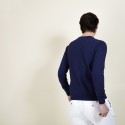 Cotton round neck sweater - Balboa - Navy blue