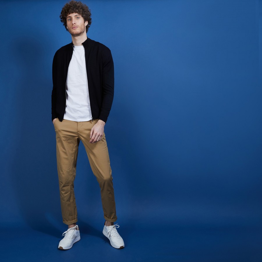 Men's zip-up merino wool cardigan - Estian