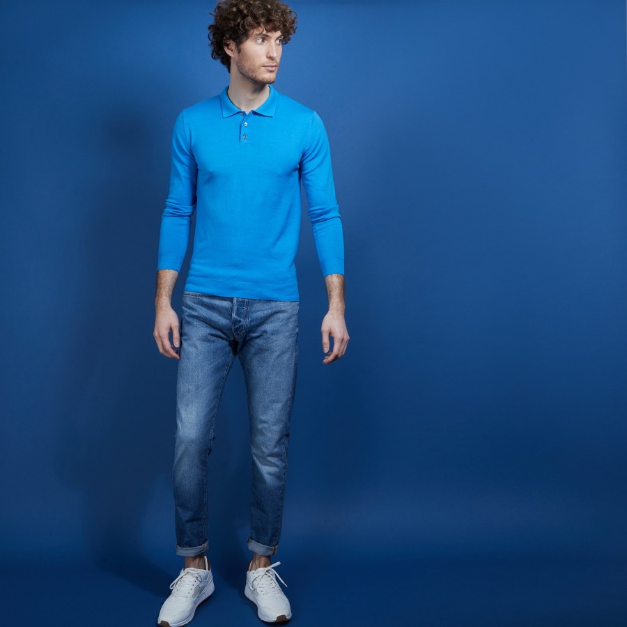 Merino wool polo neck sweater - Eni