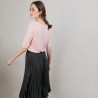 T-shirt en lin manches coudes - Bonbon