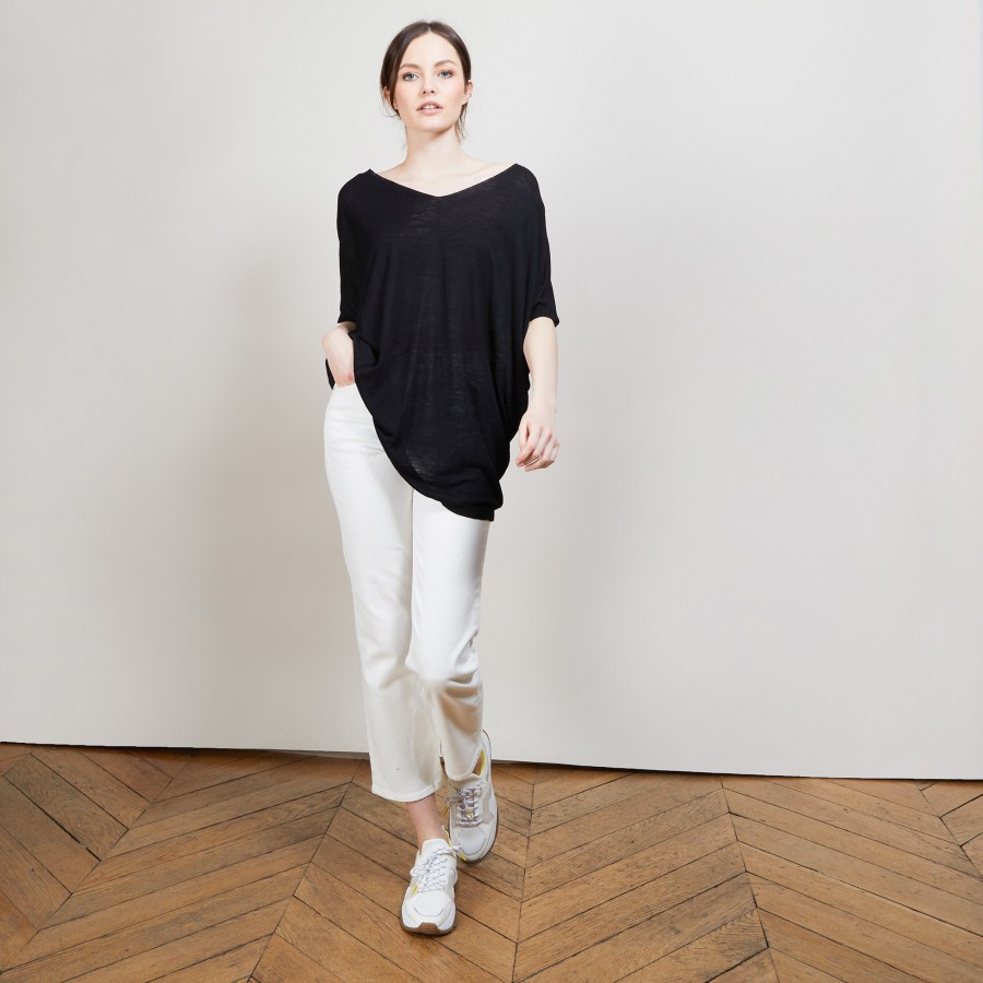 Long flamed linen T-shirt - Bil