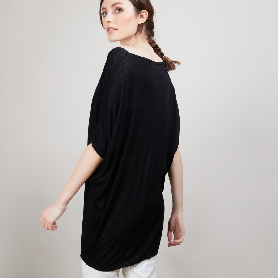 Long flamed linen T-shirt - Bil