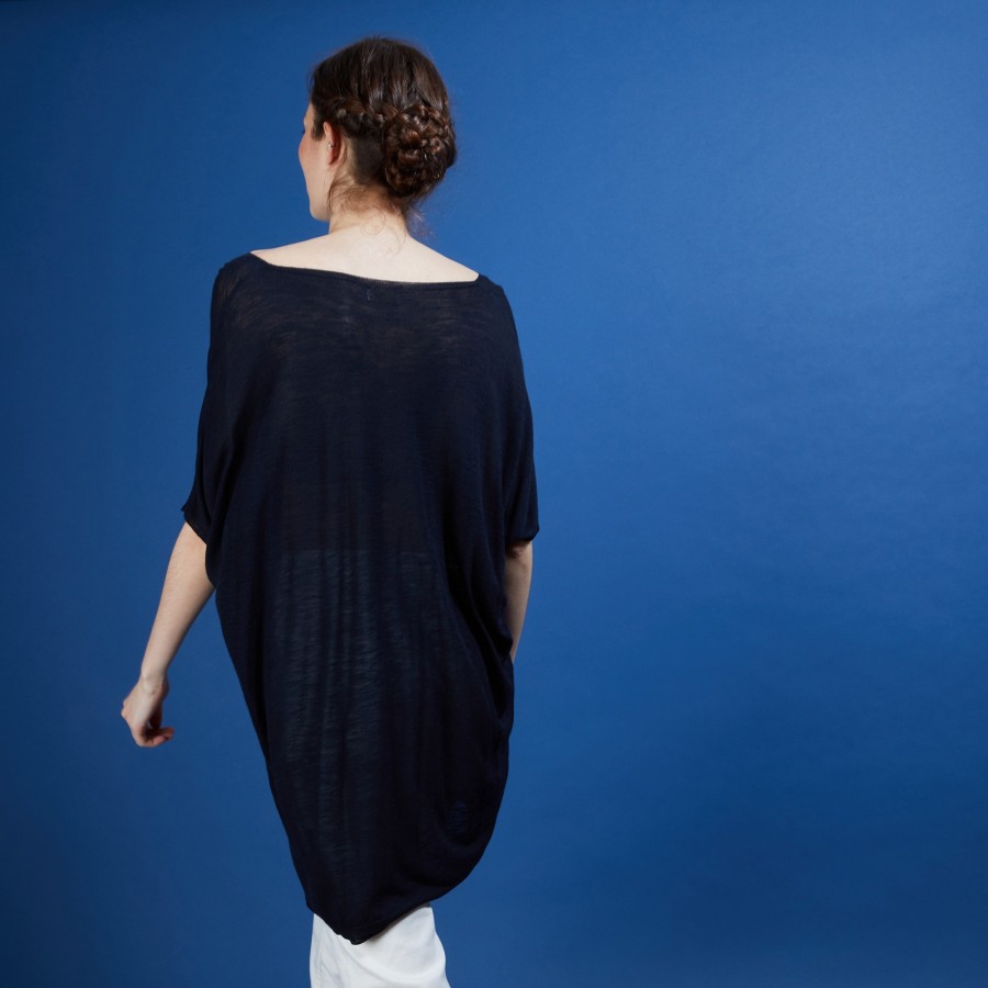 Long flamed linen T-shirt - Bil