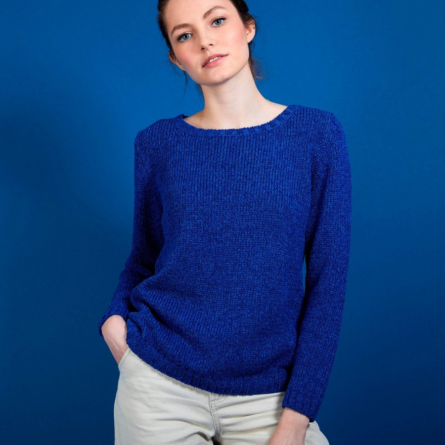 Cotton and wool silk round neck sweater - Benji