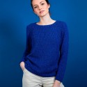 BENJI. PULL COL ROND LAINE ET COTON