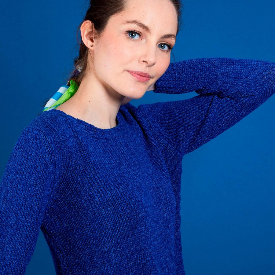 Cotton and wool silk round neck sweater - Benji