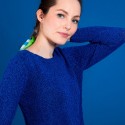 BENJI. PULL COL ROND LAINE ET COTON