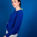 BENJI. PULL COL ROND LAINE ET COTON