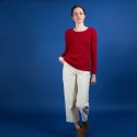 BENJI. PULL COL ROND LAINE ET COTON