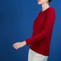 BENJI. PULL COL ROND LAINE ET COTON