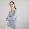 BENJI. PULL COL ROND LAINE ET COTON