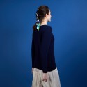 BENJI. PULL COL ROND LAINE ET COTON