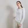 BENJI. PULL COL ROND LAINE ET COTON