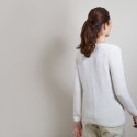 BENJI. PULL COL ROND LAINE ET COTON
