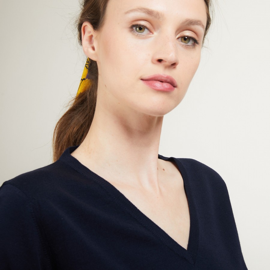 V-neck in merino wool - Arya