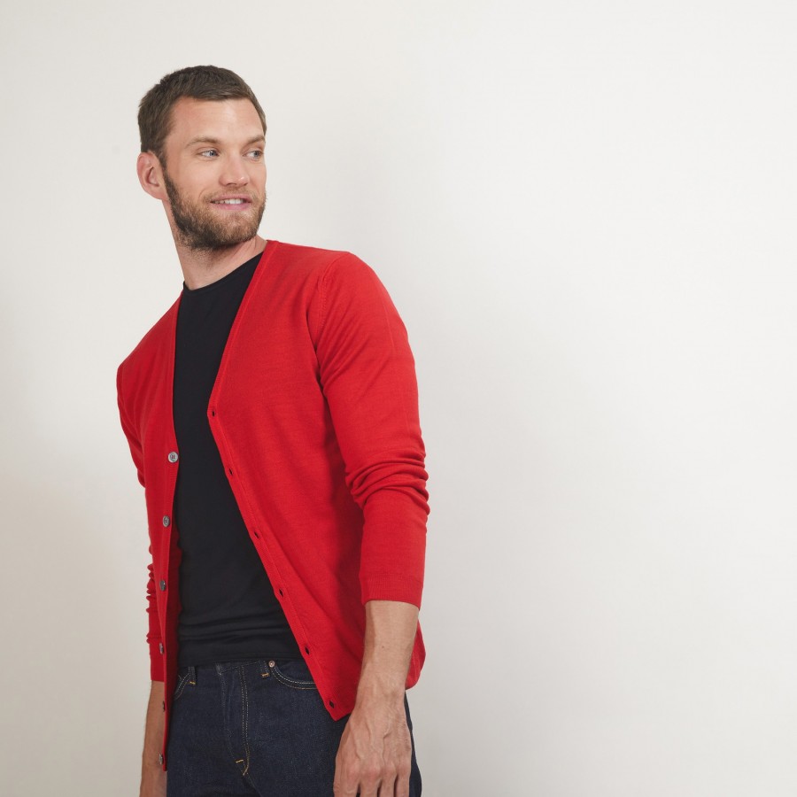 Buttoned wool cardigan - Etienne