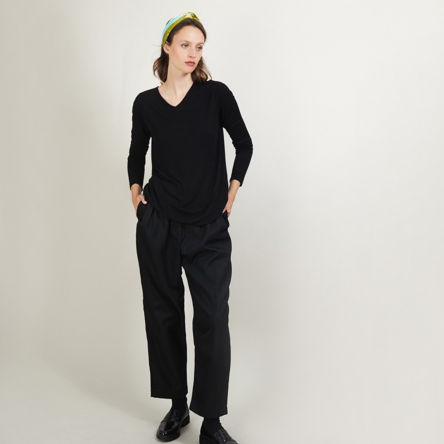 Bamboo Cashmere V-neck sweater - Barbarra