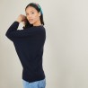 Batwing-sleeves wool sweater - Boxe