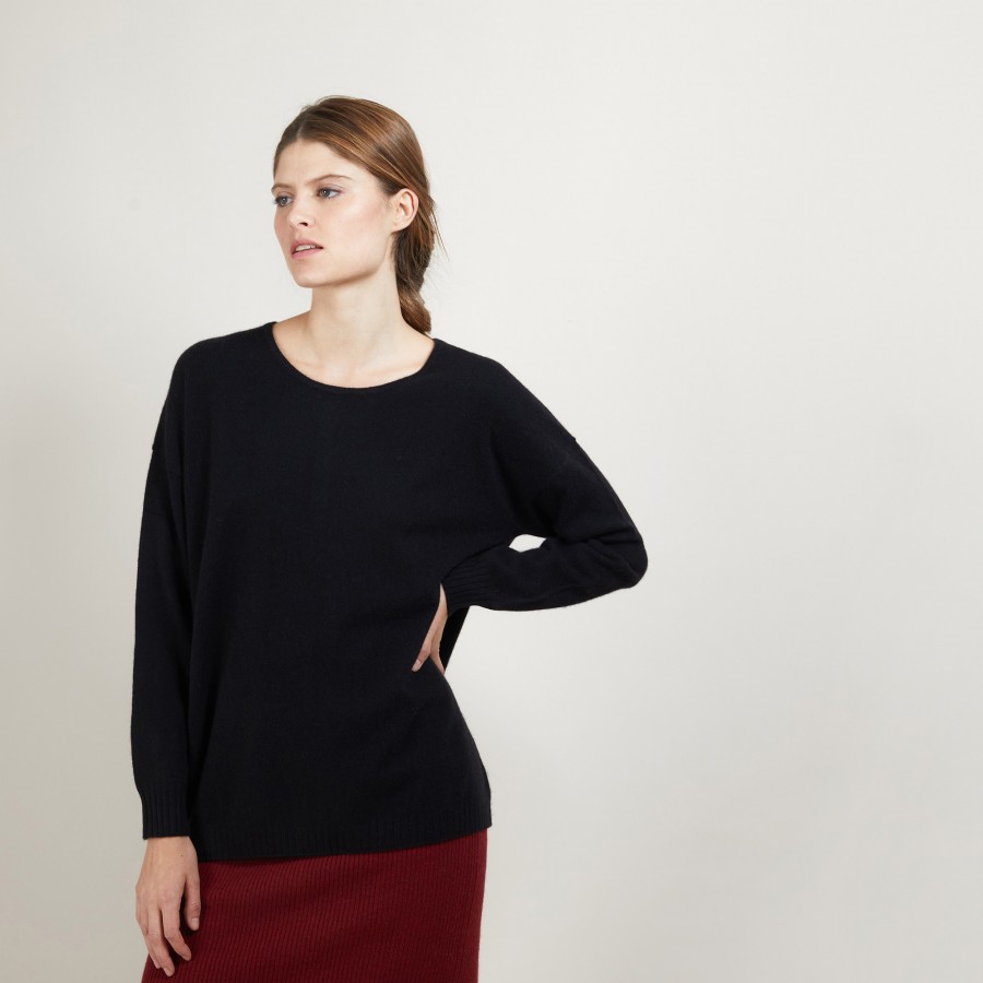 Cashmere buttoned sweater at the back - Bahia