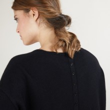 Cashmere buttoned sweater at the back - Bahia