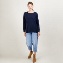 Cashmere buttoned sweater at the back - Bahia