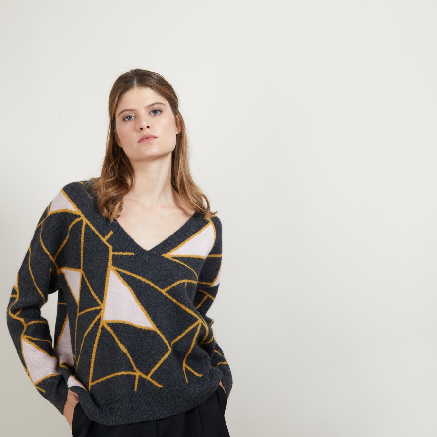 Jumper with geometric patterns - Felixa