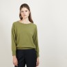 Cashmere round neck sweater with hammer armholes - Bree