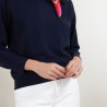 Cashmere round neck sweater with hammer armholes - Bree